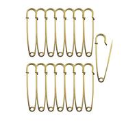 Gold Safety Pins Large,55mm/2.17" Pack of 15Pcs Heavy Duty Big Safety Pin for Clothes Giant Kilt Pins Available for Thick Fabric,Leather,Fixed Blankets,Shawl,Diapers