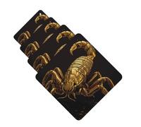 gold scorpion Car Air Freshener Cards for Women Men 4 Pack Cute Car Accessories Long Lasting Scent Car Diffuser Hanging Auto Aromatherapy Tablets Car Fresheners Gifts