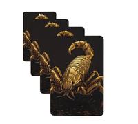 gold scorpion Car Air Freshener Cards for Women Men 4 Pack Cute Car Accessories Long Lasting Scent Car Diffuser Hanging Auto Aromatherapy Tablets Car Fresheners Gifts
