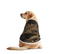 Gold Scorpion Print Dog Vest, Soft Breathable Pet Shirt Clothes Sleeveless Fashion Apparel For Medium Large Breeds
