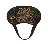Gold Scorpion Print Sleep Mask, Eye Sleeping Mask for Women and Men for Total Darkness, Reduces Puffy Eye Mask