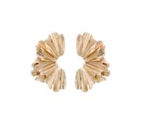 Gold Sculptural Flower Earrings Gold Statement Earrings for Women Exaggerated Geometric Dangle Earrings Bohemian Flower Floral Dangling Drop Earrings Summer Beach Jewelry Gifts (A)