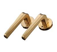 Gold Security Bedroom Door Lock Zinc Alloy European Mute Solid Personal Protection Home For Living Room(GOLD LEFT OPEN_72MM)