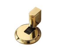 Gold Self Adhesive Door Stopper Metal Magnetic Doorstop Floor Mounted Door Catch for Apartment, Security Doors, Boat Cabin(Vertical)