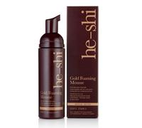 Gold Self Tanning Tan Foaming Mousse Quick Dry No Streak 7 Days He-Shi 150 ml