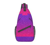 Gold Sequin Glossy Stylish Oblique Chest Backpack Leisure Backpack Small Bag for Travel Work Casual, Gradient Sequin Glow, Rozmiar uniwersalny