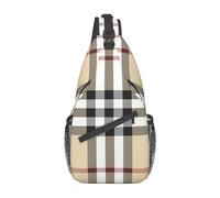 Gold Sequin Glossy Stylish Oblique Chest Backpack Leisure Backpack Small Bag for Travel Work Casual, Grey plaid lines, Rozmiar uniwersalny