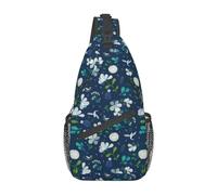 Gold Sequin Glossy Stylish Oblique Chest Backpack Leisure Backpack Small Bag for Travel Work Casual, Grass and Pigeon, Rozmiar uniwersalny