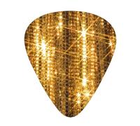 Gold Sequin Sparkle,12 Pcs Guitar Pick,3 Different Thickness Plectrums for Acoustic Guitar Bass Ukulele (0.46mm 0.96mm 0.71mm)