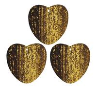 Gold Sequin Sparkle Car Air Freshener, 3 Pcs Love form Hanging Air Freshener Cards, Long Lasting Fragrance Scented Cards for Car, Home, Office Black-style