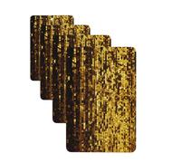 Gold Sequin Sparkle Car Air Fresheners Cards Set of 4 Pieces Personalized Car Fresheners Gifts for Men Women Auto Aromatherapy Tablets Hanging Scented Cards for Wardrobe Bathroom