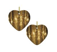Gold Sequin Sparkle Christmas Tree Ceramic Hanging Bauble Personalised Xmas Baubles Cute Christmas Ornaments Gifts For Kids Family Friends