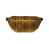 Gold Sequin Sparkle Print Fashionable Waist Bag for Women & Men - Sling Bag with Zipper Pockets, Large Capacity