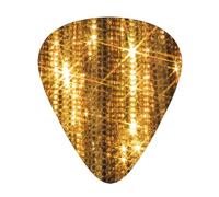 Gold Sequin Sparkle Print Guitar Pick for Men Women Triangle Instrument Accessories Plectrums(12pcs One sided)