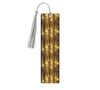 Gold Sequin Sparkle Printing 5 Pieces Wooden Bookmark for Men Women Cool Bookmarks Craft Book Marks for Reading Book Lovers