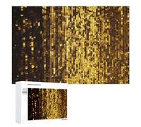 Gold Sequin Sparkle Puzzle for Adults Wooden Jigsaw Puzzle for Mother's Day Premium Puzzle with Unique Art Design Challenging Brain Teaser Birthday Gift for All Ages 1000 PCS