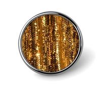 Gold Sequin Sparkle Round Badge Exquisite and Fashionable Appearance Metal Emblem Round Button Pins for Clothing Bags Hat Decoration Jewelry Gift
