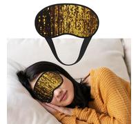 Gold Sequin Sparkle Sleep Mask for Side Sleeper Blackout Eye Masks for Women Men Blindfold Mask Side Sleeper Eye Cover for Sleeping Nap Blackout Eye Shade Cover for Travel