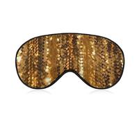 Gold Sequin Sparkle Sleep Mask Soft Comfortable Eye Mask with Adjustable Strap Eye Cover Eye Shade for Men Women Work Travel