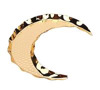 Gold Serving Platter Contemporary Half-Moon Shape Fruit Tray Creatives Forging Waves Refreshment Tray Suitable for Birthday Party Wedding