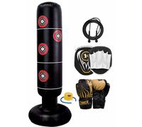 (Gold Set) Kids Inflatable Punching Bag Target Freestanding