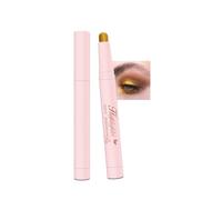 Gold Shimmer Eyeshadow Stick, Champagne Golden Eye Shadow Pencil, Silky Smooth Creamy Crayon Brightener Pen, Blendable Highly Pigmented Eyeliner, Highlight Glitter Finish Eye Makeup