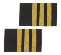 Gold Shoulder Epaulettes for Aviation Uniforms, Retro Webbing Appliqué | Easy to Attach, Long-wear Comfort, Cosplay and Training Use, Pilot Shirts, Flight Attendants