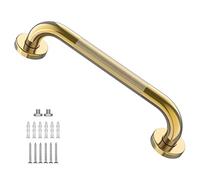 Gold Shower Grab Bar w/Anti-Slip Knurled Grip 20 Inch, Zepolu Wall Mounted Stainless Steel Bath Grab Bar,Safety Balanced Handrail, Handicap Injury Elderly Senior Assist Support Textured Handle
