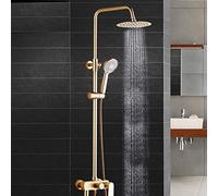 Gold Shower Set, Full Lift Rain Shower Taps, Premium Space Aluminum, Luxury Tuhao Gold Shower System for Bathroom, & Stylish Shower Fixtures