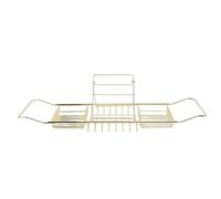 Gold Shower Tube Tray - Bathtub Shampoo Organizer, Stylish Storage for Shampoo & Shower Essentials, Space-Saving Design for Bathroom Decor