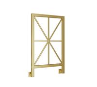 Gold Side-Mounted Stair Railing, Iron Balustrade with Rounded Finish, Easy Installation for Interior & Exterior Use, Durable & Stylish il Solution for Stairs.