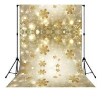 Gold Silk Christmas Print Photography Backdrop 5x7ft Photo Backdrop Curtain Washable Photography Background For Studio