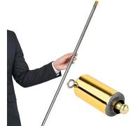 (Gold Silver, 1.3M) Multi Size Metal Magic Wand Pocket Stick For Quick Appearance Of Walking Stick