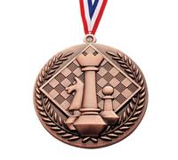Gold Silver Bronze Medals - Chess Tournament Stars Award Medals with Ribbons, Embossed Winner Award Decor for Kids | Roll Honors Awards Kids Badges with Lanyard for International Chess
