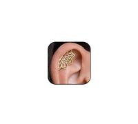 Gold Silver Cartilage Helix Earring for Women Geometric Mandala Lotus Flower Hidden Helix Piercing Earrings Hypoallergenic Cartilage Piercing Earring Jewelry for Women, M, Metal, No Gemstone