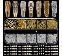 Gold Silver Caviar Beads for Nails, Nail Beads & Mini Ball Charms Kit