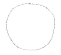 Gold Silver Color Delicate 925 Sterling Classic Square Link Chain Necklaces For Women Jewelry 41 cm Platinum Plated
