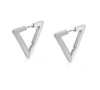 Gold Silver Color Geometric Triangle Earrings Creative Small Hoop Earrings for Men Women Cool Jewelry Accessories