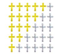 Gold & Silver Cross Confetti 30g (2 Pack) - Christening Decorations for Holy Communion, Baptism & First Communion, Plastic Tear-Resistant Table Scatter