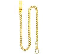 Gold/Silver Customizable Pocket Watch14 Inch Chain with Twisted Thick & T Bar & Lobster Clasps Custom Watch Chain Link Vest for Your Pocket Watch, WP105-gold, Retro