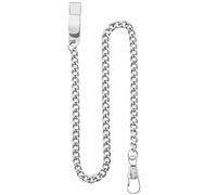 Gold/Silver Customizable Pocket Watch14 Inch Chain with Twisted Thick & T Bar & Lobster Clasps Custom Watch Chain Link Vest for Your Pocket Watch, WP105-silver, Retro