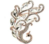 Gold/Silver/Dark Blue Phoenix Brooch for Women Wedding Set Accessories Gifts (Color : Gold). A good choice for gifts or decorations, One Size, Agate
