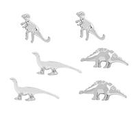 Gold Silver Earrings 3 Pairs Assorted Dinosaur Shape Earring For Masquerades Party Street Studs Terkel S Working