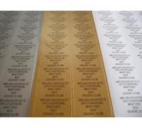 Gold, Silver, OR White Personalised Address Labels - 260 Labels
