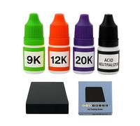 Gold, Silver & Platinum Testing Kit 9K 12K 20k Solutions with 2x2 Test Stone Precious Metal Tester Real/Fake Check Analysis Kit + Acid Neutralizer