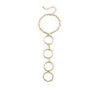 Gold Silver Ring Bracelet for Stackable for Paperclip Adjustable For Diamond For Fringe Summer Women Jewelry for Prom Wedding Everyday Wear Accessories (Model 12)