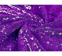 Gold Silver Rose Pink Sequin Tablecloth Rectangular Hand Made Glittery Table Cover UK Wedding Party Home Decor (Purple, 130 x 100cm)