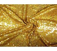 Gold Silver Rose Pink Sequin Tablecloth Rectangular Hand Made Glittery Table Cover UK Wedding Party Home Decor (Gold, 130 x 100cm)