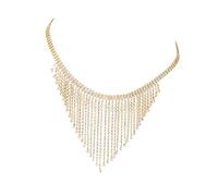 Gold Silver Sexy Body Chains for Layered for Bikini Adjustable For Rhinestone For Fringe Summer Women Jewelry Beach for Prom Nightclubs Lingerie Chain Accessories (Model 3)