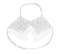 Gold Silver Sexy Body Chains for Layered for Bikini For Bra Waist ChainAdjustable For Rhinestone For Fringe Summer Women Jewelry Beach for Prom Nightclubs Lingerie Chain Accessories (Model 2)